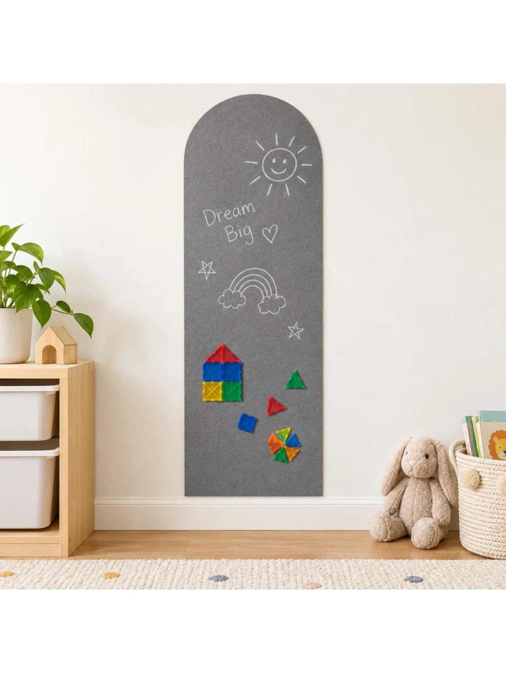Maglala Magnetic Chalkboard Wall Decal Gray Arch 16x40” New in Box